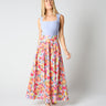 multicolor floral print maxi skirt