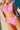pink wide strap crinkle bikini top
