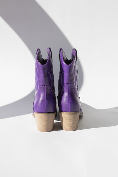 Purple booties on sale