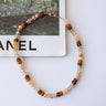 brown two toned bead necklace