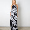 black and white floral maxi