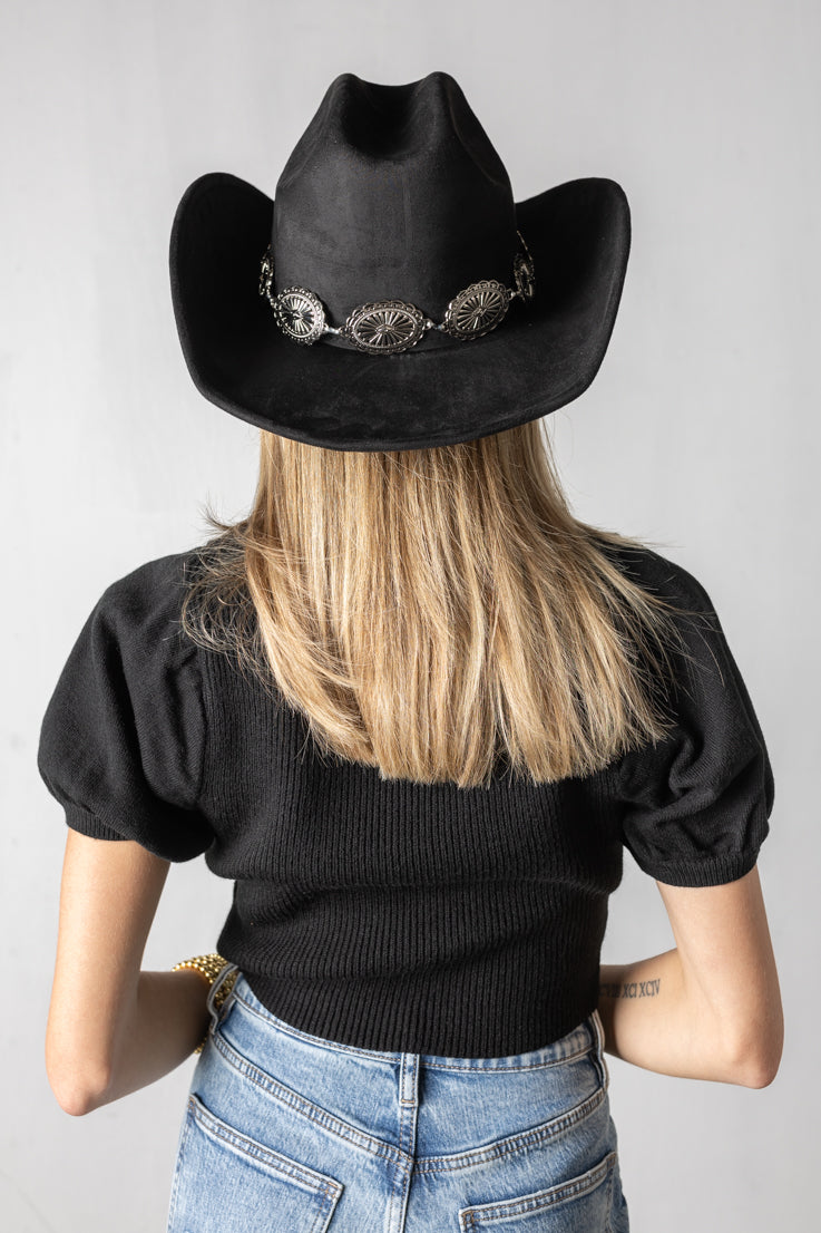 black belted cowgirl hat