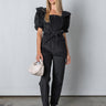 black curduroy jumpsuit