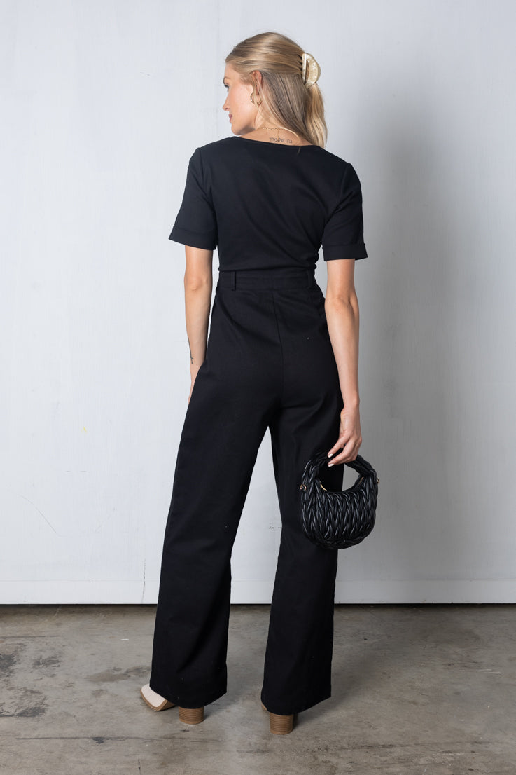 All Zipped Up Jumpsuit - Black