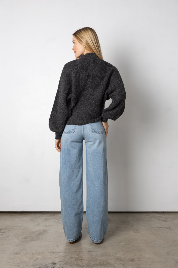black knit sweater
