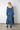blue floral print maxi dress