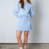 blue knit skirt