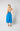 blue layered ruffle dress