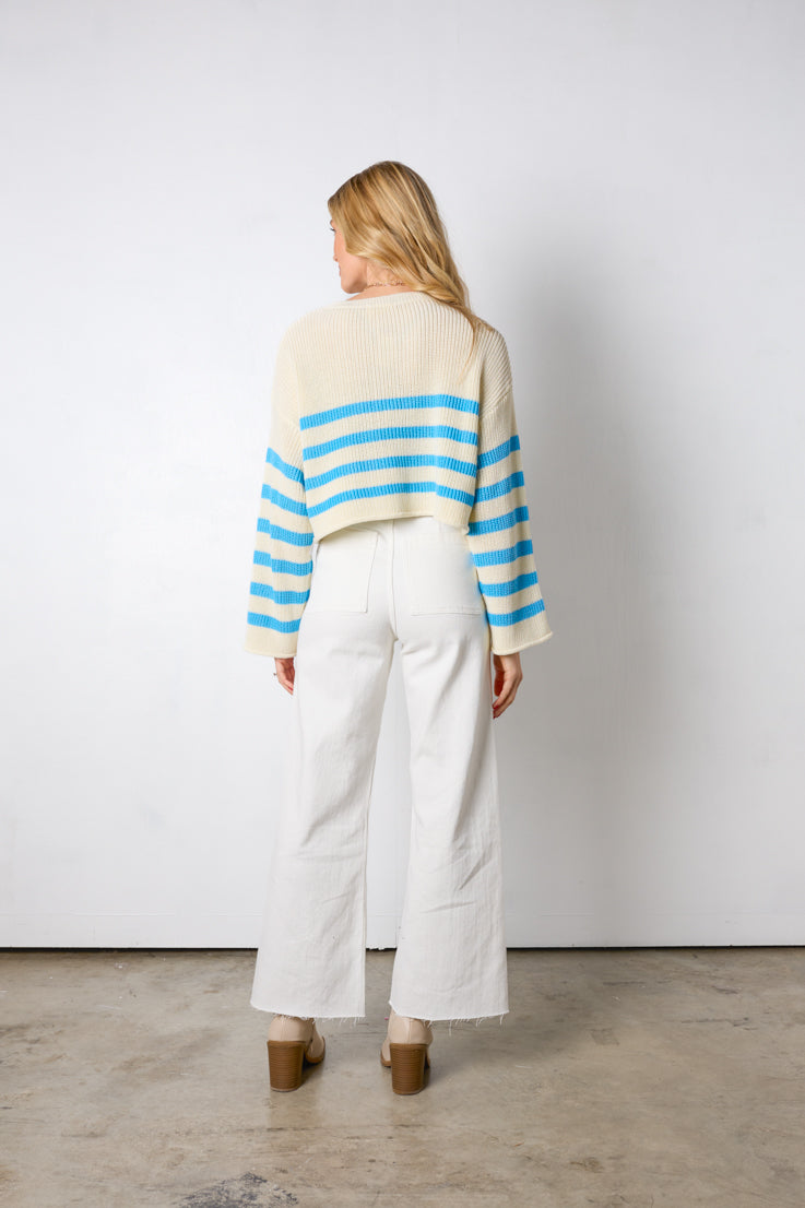 blue stripe sweater