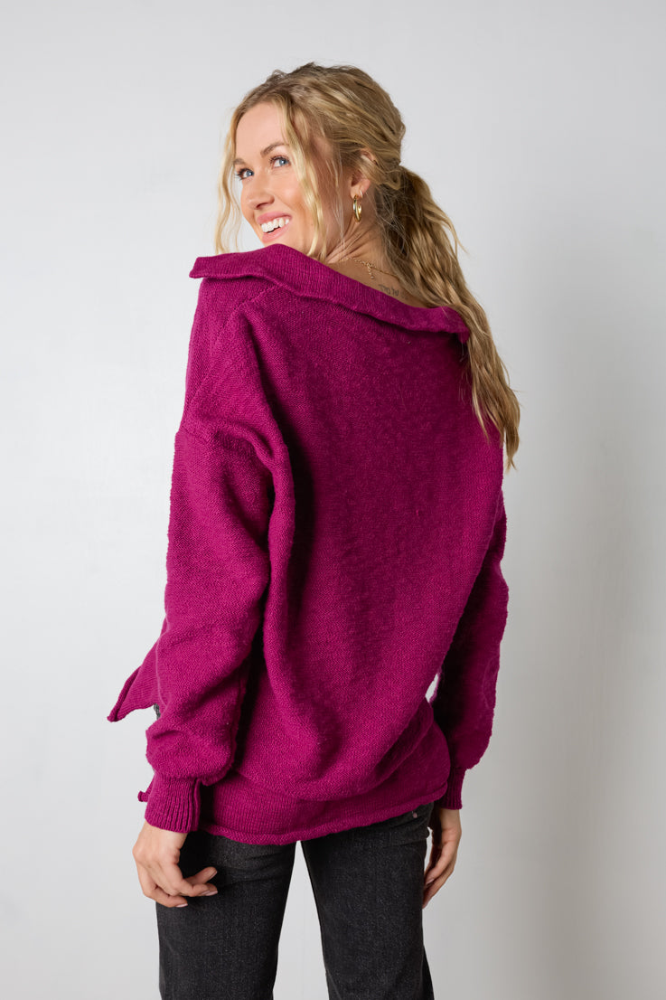burgundy sweater