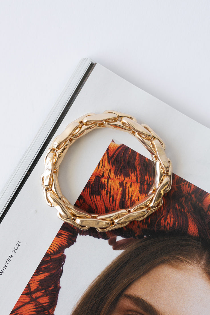 chunky gold chain bracelet