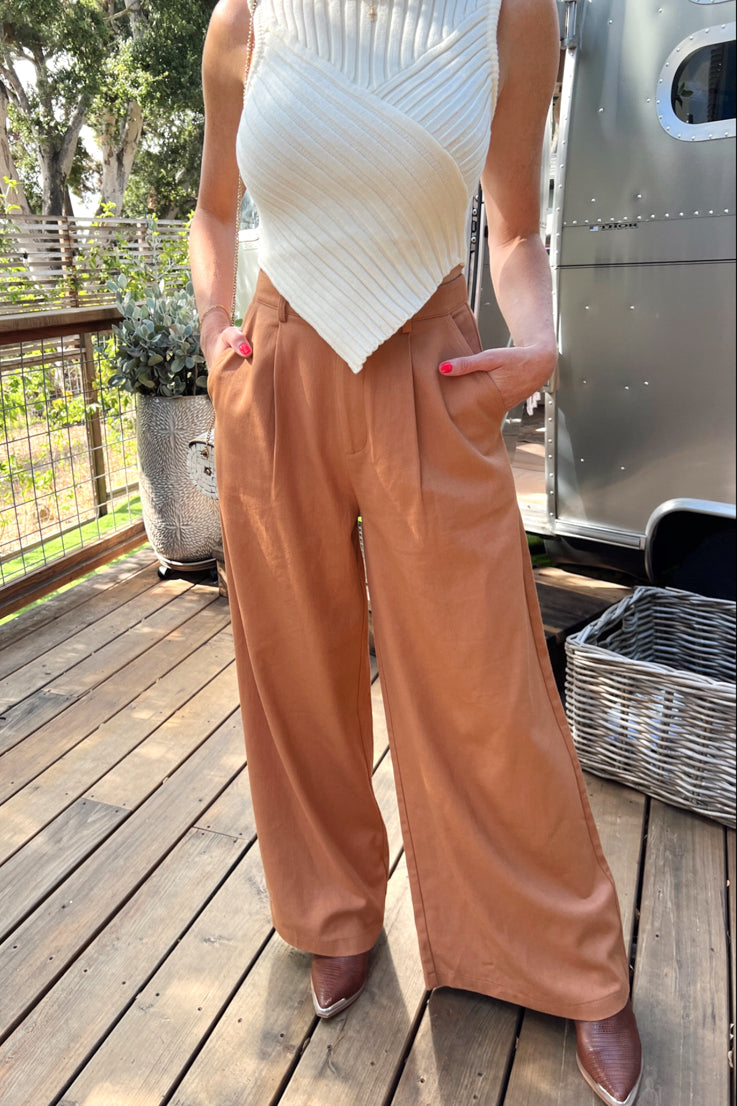 clay wide leg trousers