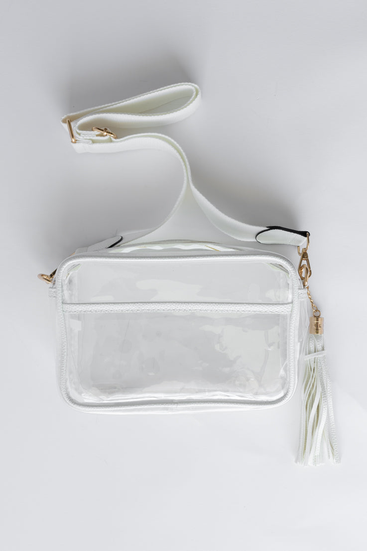 clear white purse