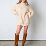 cream sweater dress