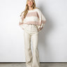 cream taupe stripped sweater