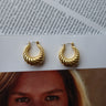 gold twisted hoops