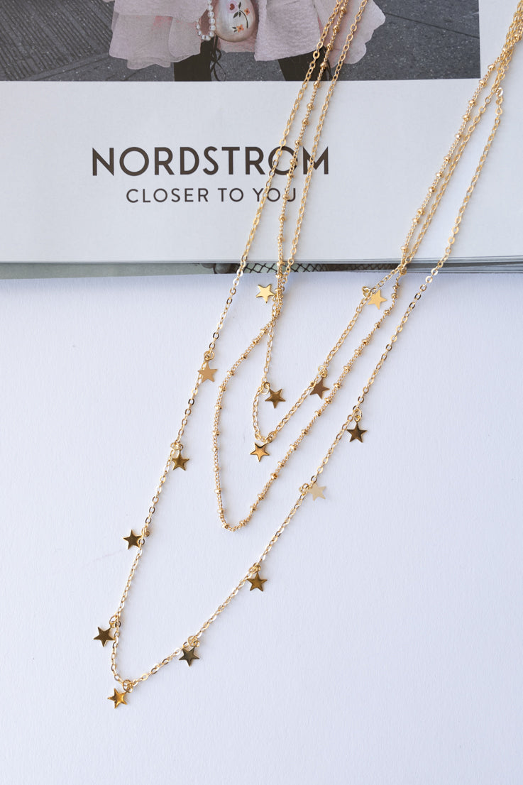 gold layered star necklace