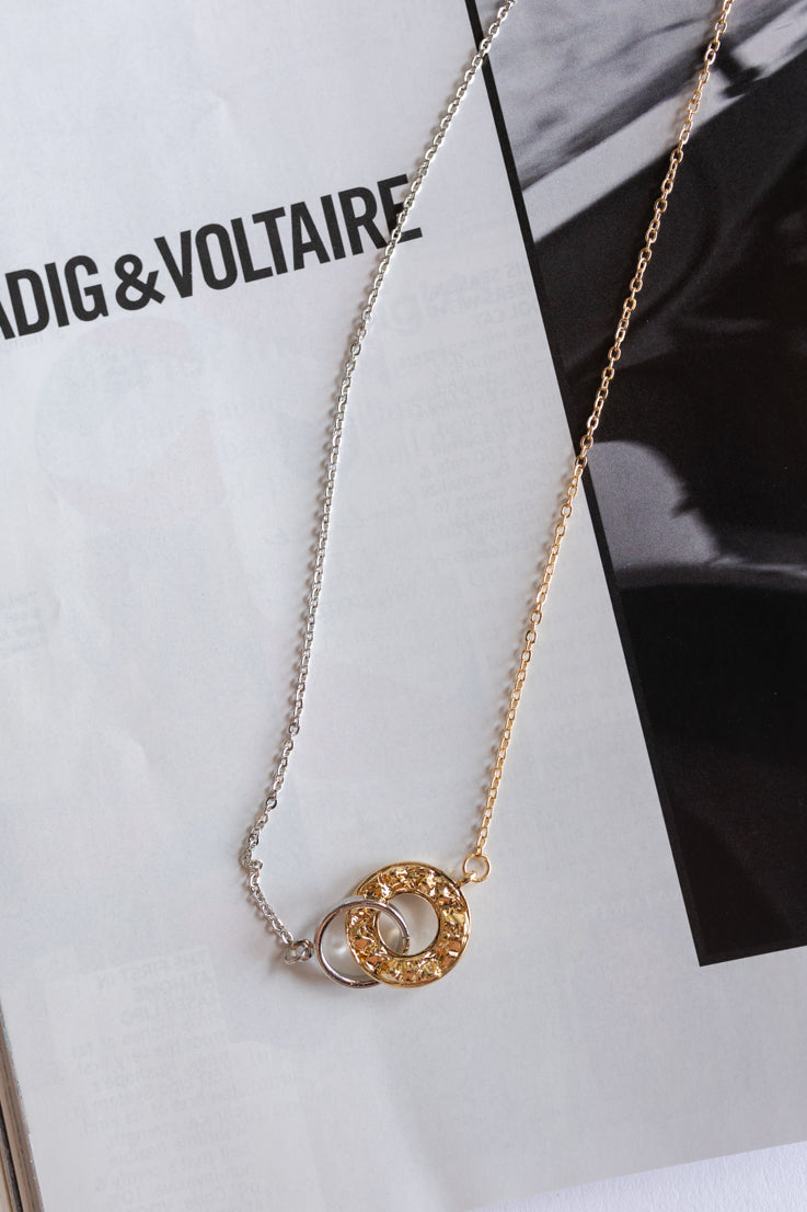 gold silver ring necklace