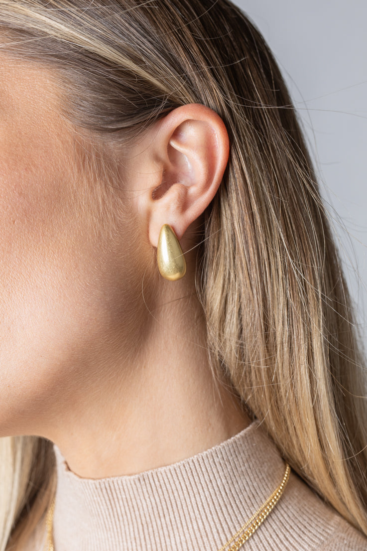 small gold drop earring