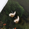 gold teardrop shaped earrings