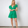 green mini dress