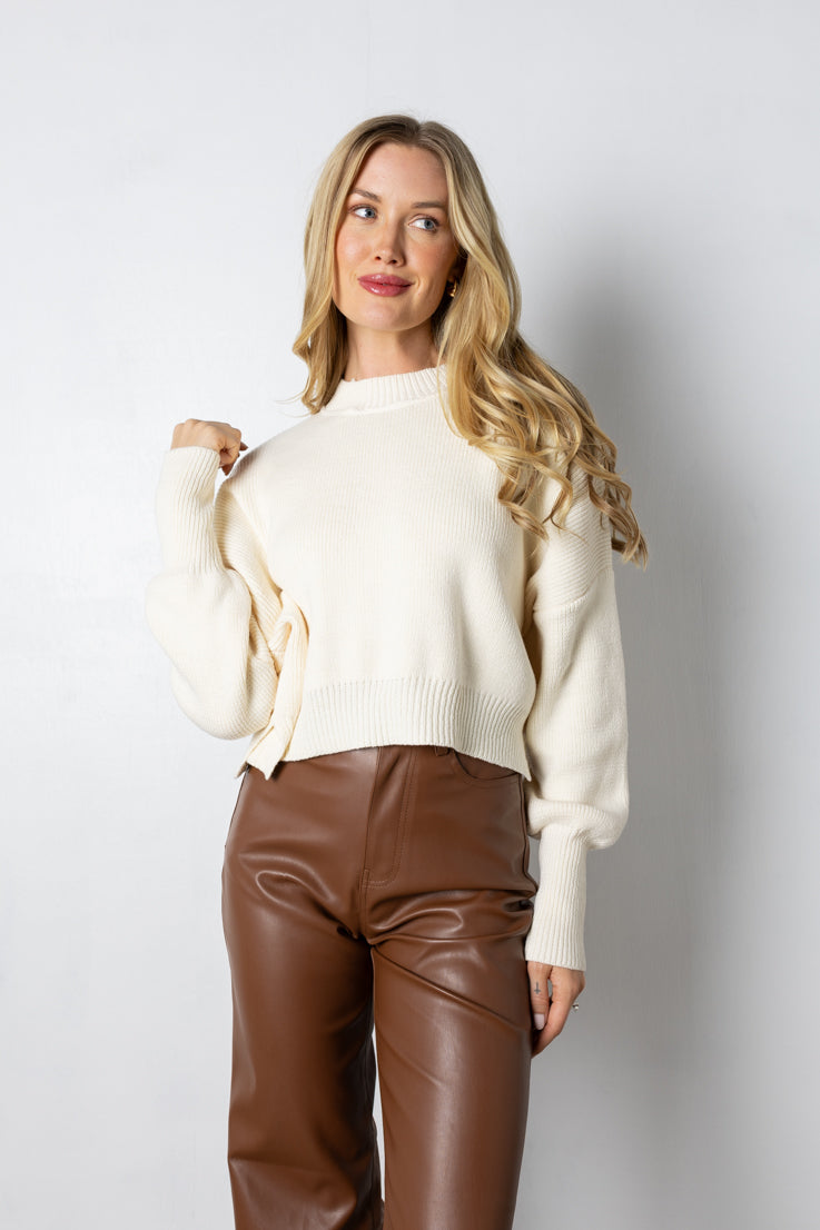 ivory cropped sweater