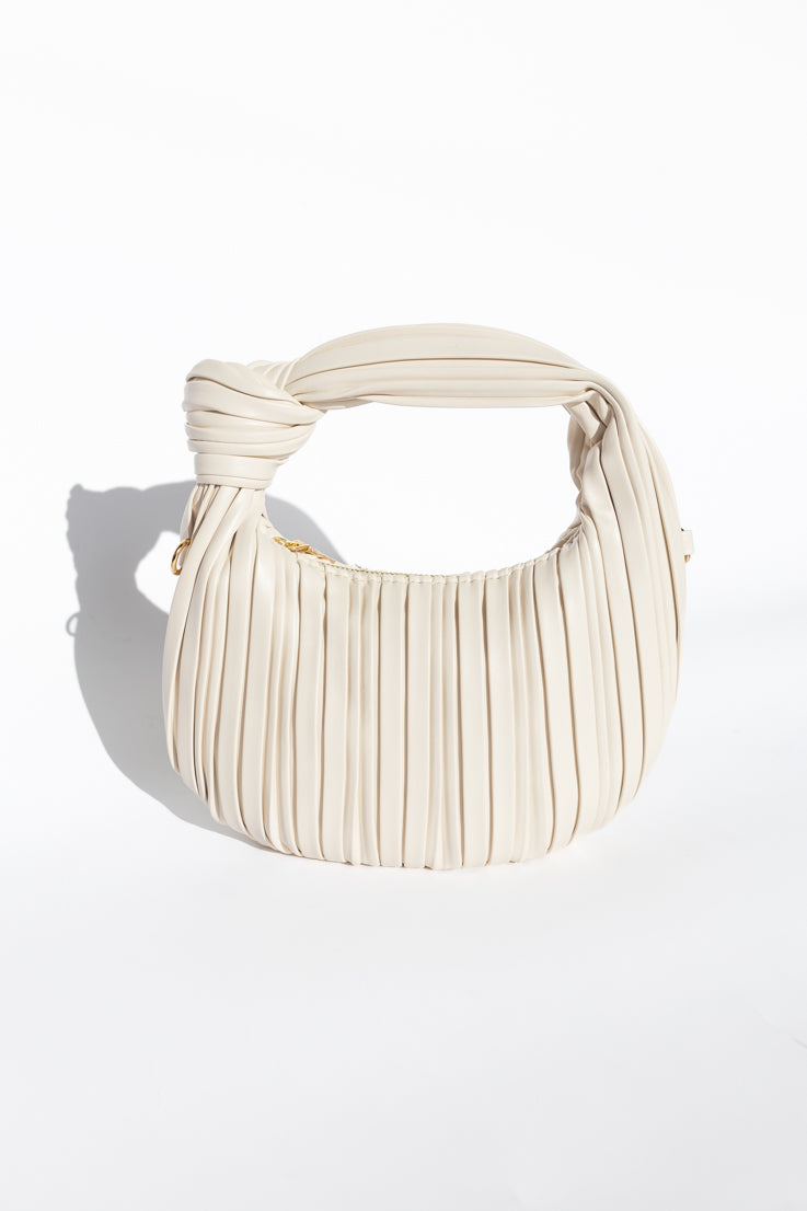 ivory leather handbag