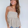 tan and ivory tank top