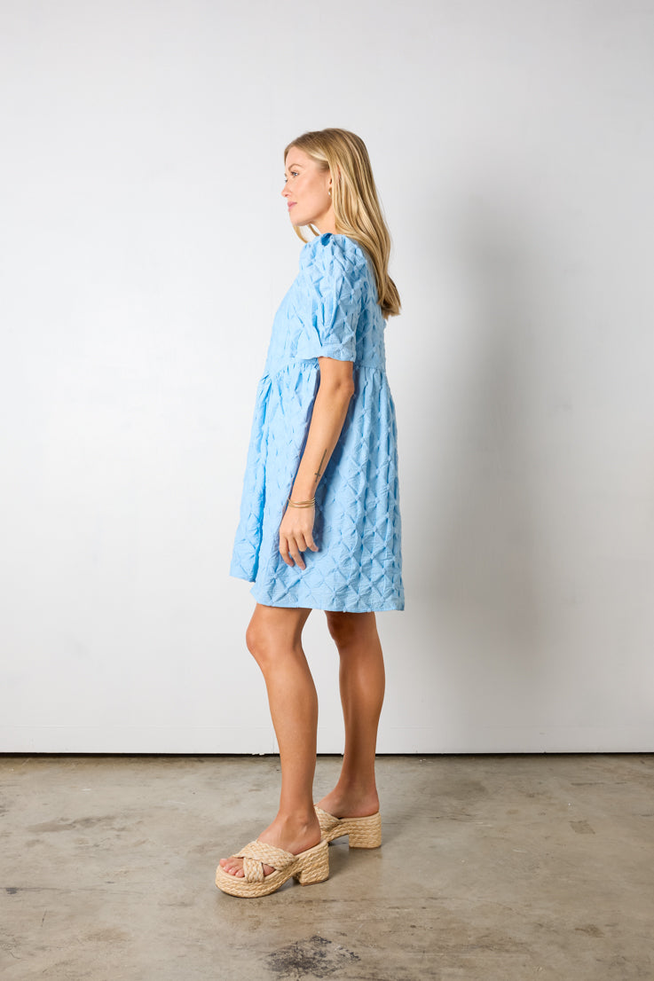 light blue babydoll mini dress Light Blue babydoll Dress
