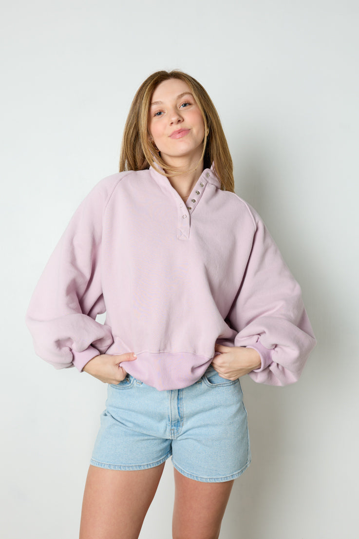 lilac boxy sweatshirt