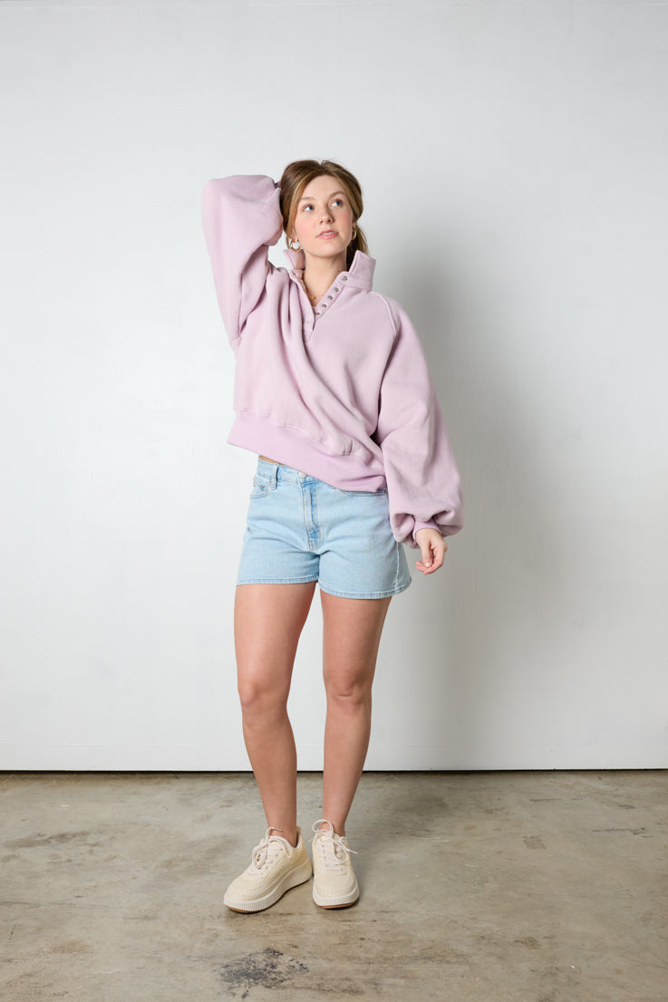 lilac boxy sweatshirt