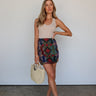 multi color design mini skirt