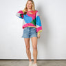 multi color geometric sweater