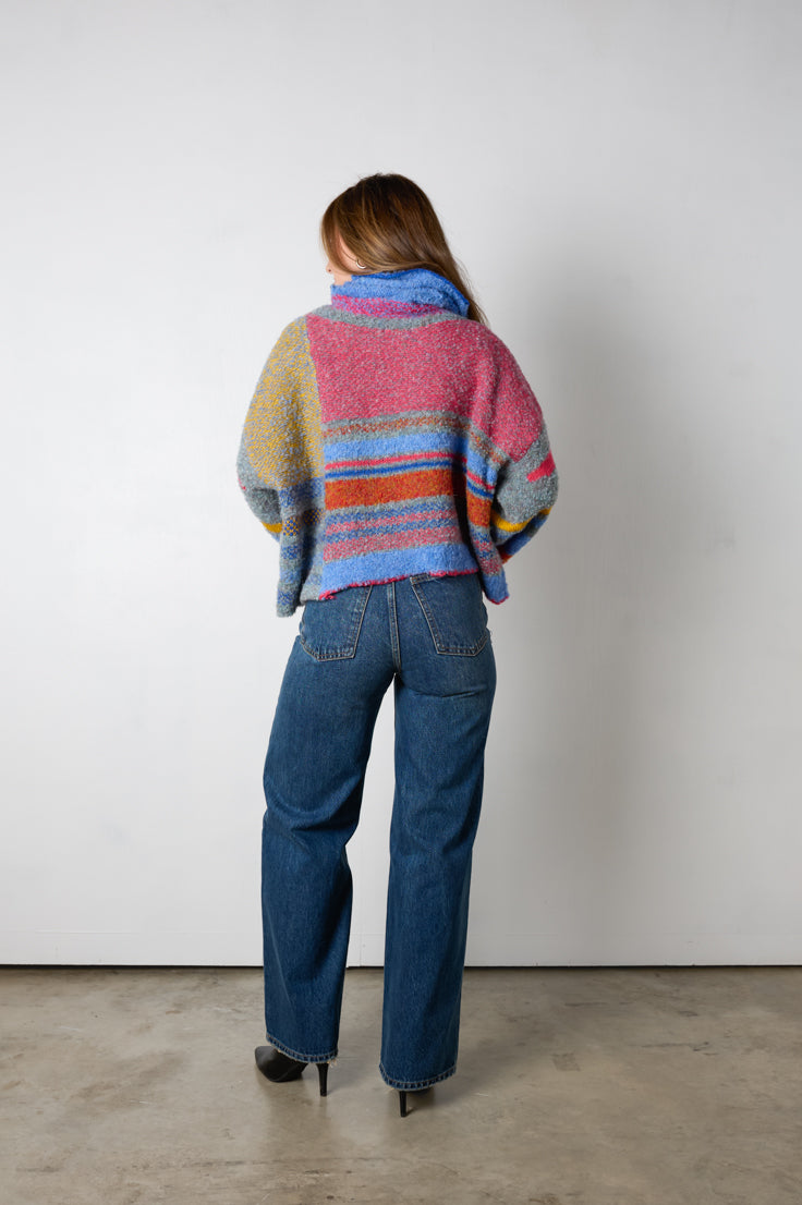 multi color knit sweater