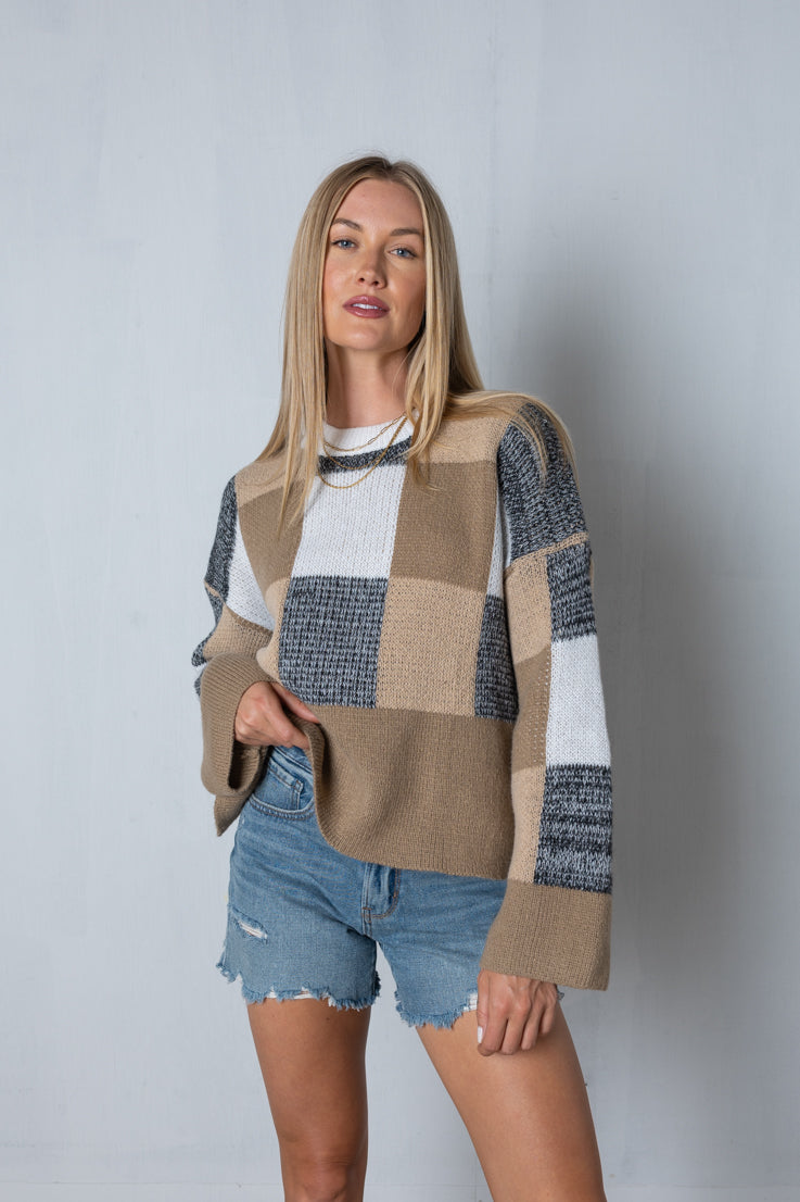 multi colorblock sweater