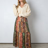 multi pattern maxi skirt