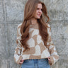 oatmeal and cream geometric sweater 