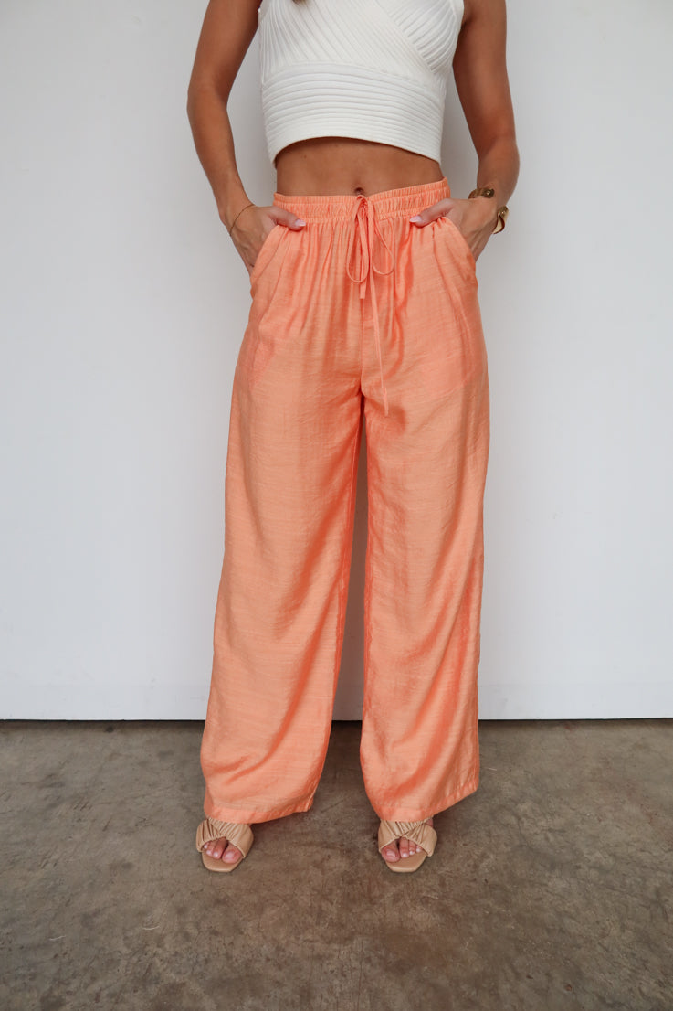 orange drawstring pants