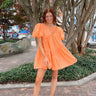 orange mini dress