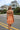orange strapless mini dress