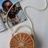 pearl straw bag