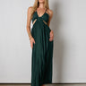 pine green midi dress