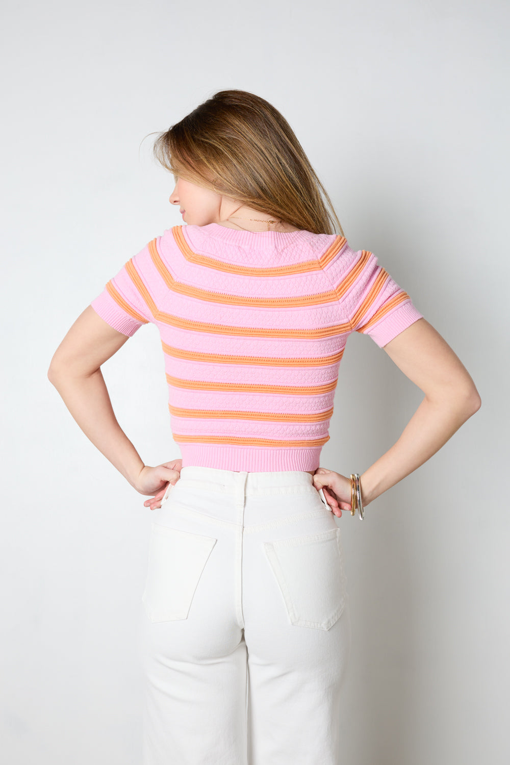 pink and orange tops