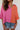 pink and orange color block button up