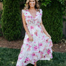 pink floral maxi dress