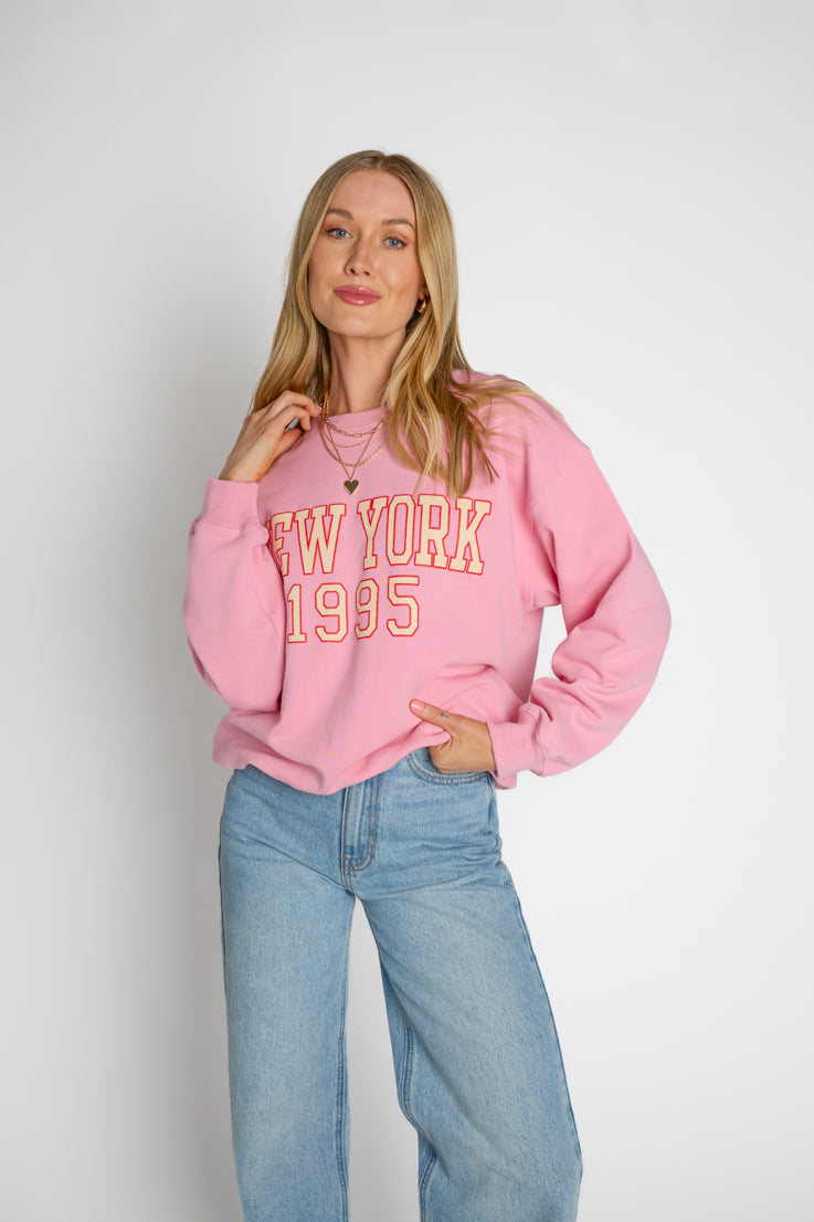 pink nyc sweatshirt