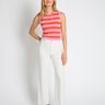 pink and red striped tank top