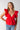 red babydoll ruffle top