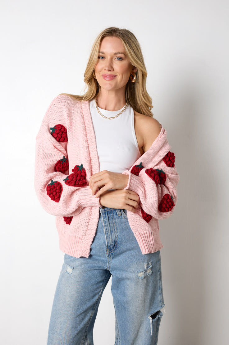 strawberry sleeved sweater