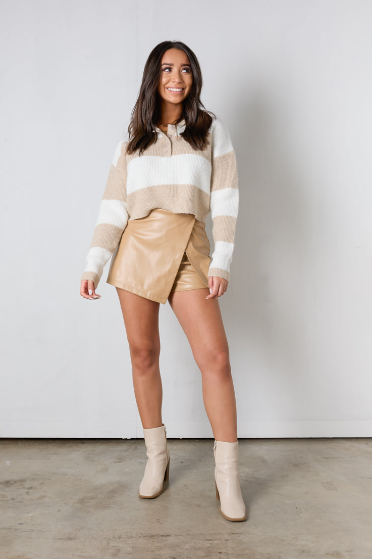 tan stripe sweater